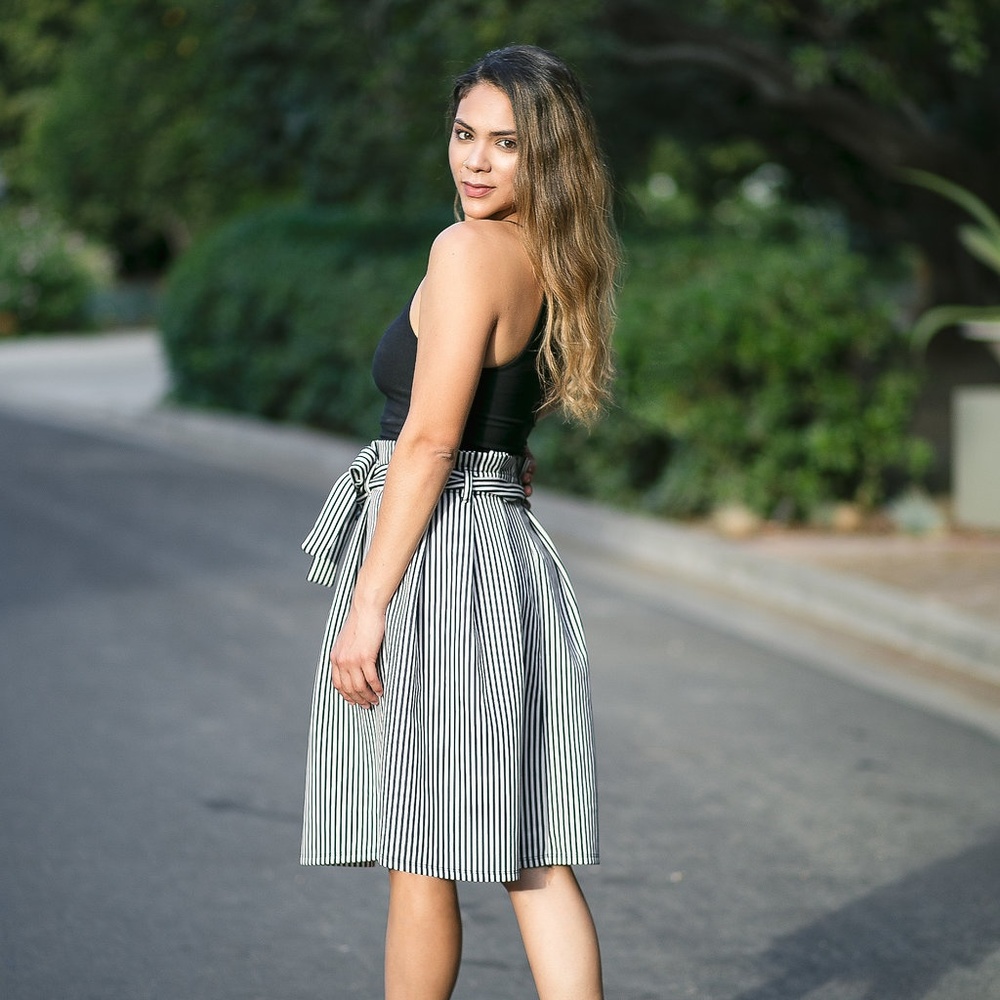 High Waist Medi Skirt